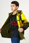 Оптом Куртка двусторонняя для мальчика желтого цвета 221J в Казани, фото 12