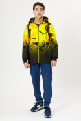 Оптом Куртка двусторонняя для мальчика желтого цвета 221J в Екатеринбурге