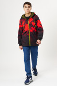 Оптом Куртка двусторонняя для мальчика красного цвета 221Kr в Екатеринбурге, фото 5