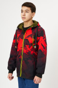 Оптом Куртка двусторонняя для мальчика красного цвета 221Kr в Казани, фото 9