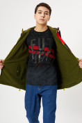 Оптом Куртка двусторонняя для мальчика красного цвета 221Kr в Казани, фото 11