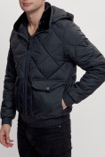 Оптом Куртка классическая стеганная мужская темно-синего цвета 2303TS в Казани, фото 12