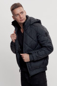 Оптом Куртка классическая стеганная мужская темно-синего цвета 2303TS в Казани, фото 4