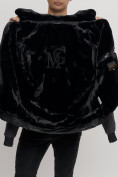 Оптом Классическая куртка из экокожи мужская черного цвета 2386Ch в Казани, фото 13