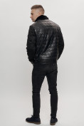 Оптом Классическая куртка кожанные мужская черного цвета 2499Ch в Екатеринбурге, фото 9