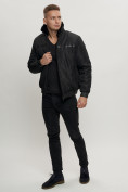 Оптом Куртка классическая с мехом мужская черного цвета 2917Ch в Екатеринбурге, фото 4