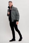 Оптом Куртка классическая с мехом мужская серого цвета 2917Sr в Екатеринбурге, фото 4