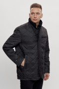 Оптом Куртка классическая с мехом мужская черного цвета 2965Ch в Казани, фото 10