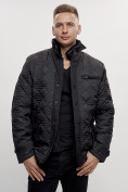Оптом Куртка классическая с мехом мужская черного цвета 2965Ch в Казани, фото 12