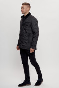 Оптом Куртка классическая с мехом мужская черного цвета 2965Ch в Казани, фото 8