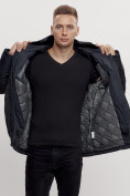 Оптом Куртка классическая с мехом мужская темно-синего цвета 2965TS в Казани, фото 11