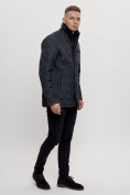 Оптом Куртка классическая с мехом мужская темно-синего цвета 2965TS в Екатеринбурге, фото 7