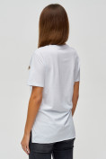 Оптом Женские футболки с принтом белого цвета 34004Bl в Екатеринбурге, фото 6