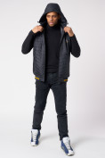 Оптом Куртка со съемными рукавами мужская темно-серого цвета 3500TC в Казани, фото 11