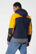 Оптом Куртка спортивная мужская с капюшоном темно-синего цвета 3589TS в Казани, фото 6