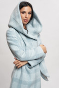Оптом Пальто зимнее женское голубого цвета 4017Gl в Казани, фото 9