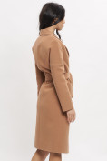 Оптом Пальто демисезонное коричневого цвета 41712K в Казани, фото 5
