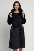 Оптом Пальто женское зимнее черного цвета 41881Ch в Екатеринбурге, фото 3
