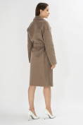 Оптом Пальто зимняя женская коричневого цвета 42114K в Казани, фото 5