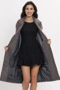 Оптом Пальто зимняя женская темно-серого цвета 42114TC в Казани, фото 10