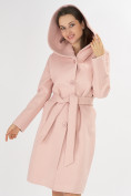 Оптом Пальто демисезонное розового цвета 42116R в Казани, фото 11
