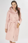 Оптом Пальто демисезонное розового цвета 42116R в Казани, фото 5