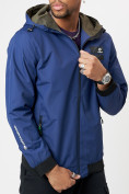Оптом Ветровка мужская спортивная темно-синего цвета 662TS, фото 14