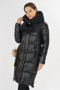 Оптом Куртка зимняя черного цвета 72168Ch в Казани, фото 5