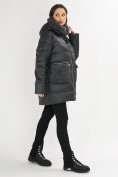 Оптом Куртка зимняя big size болотного цвета 72180Bt в Екатеринбурге, фото 3