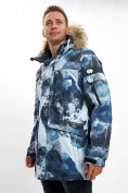 Оптом Mолодежная зимняя куртка мужская синего цвета 737S в Казани, фото 11