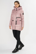 Оптом Куртка зимняя розового цвета 7501R в Екатеринбурге, фото 2