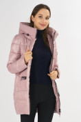 Оптом Куртка зимняя розового цвета 7501R в Казани, фото 15