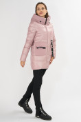Оптом Куртка зимняя розового цвета 7501R в Екатеринбурге, фото 3
