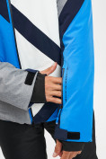Оптом Горнолыжная куртка мужская синего цвета 77015S в Казани, фото 8
