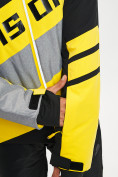 Оптом Горнолыжная куртка мужская желтого цвета 77022J в Казани, фото 4