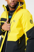 Оптом Горнолыжна куртка мужская желтого цвета 77023J в Екатеринбурге, фото 14
