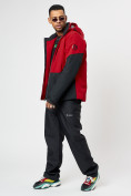 Оптом Горнолыжна куртка мужская красного цвета 77023Kr в Казани, фото 4
