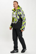 Оптом Горнолыжная куртка анорак мужская зеленого цвета 77027Z в Казани, фото 7