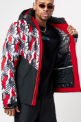 Оптом Горнолыжная куртка мужская красного цвета 77028Kr в Казани, фото 15