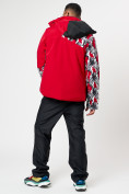 Оптом Горнолыжная куртка мужская красного цвета 77028Kr в Казани, фото 7