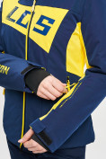 Оптом Горнолыжная куртка женская темно-синего цвета 77030TS в Казани, фото 7