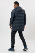 Оптом Куртка мужская демисезонная удлиненная темно-синего цвета 7704TS в Екатеринбурге, фото 4