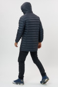 Оптом Куртка мужская демисезонная удлиненная темно-синего цвета 7704TS в Казани, фото 6