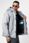 Оптом Спортивная куртка мужская зимняя светло-серого цвета 78016SS в Казани, фото 7