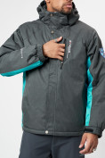 Оптом Спортивная куртка мужская зимняя серого цвета 78016Sr в Казани, фото 5