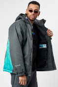 Оптом Спортивная куртка мужская зимняя серого цвета 78016Sr в Казани, фото 7