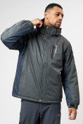 Оптом Спортивная куртка мужская зимняя темно-серого цвета 78016TC в Екатеринбурге