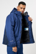 Оптом Спортивная куртка мужская зимняя темно-синего цвета 78016TS в Казани, фото 6