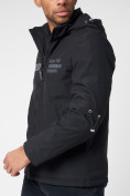 Оптом Куртка мужская с капюшоном черного цвета 88601Ch в Казани, фото 5