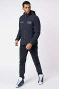 Оптом Куртка мужская с капюшоном темно-синего цвета 88601TS в Екатеринбурге, фото 10